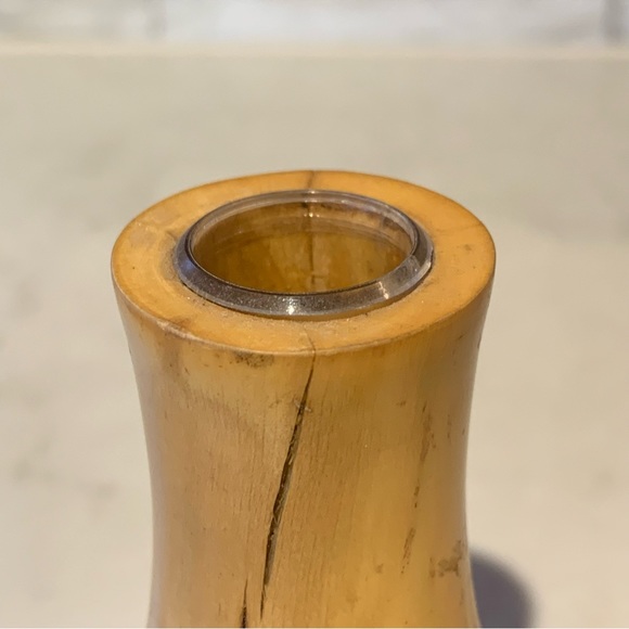 Hand Turned Signed Wooden Bud Vase - Picture 4 of 12